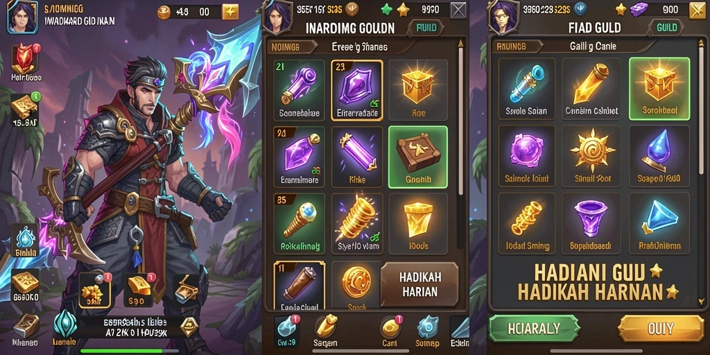 dna777 - Karakter dalam game siap untuk petualangan.
